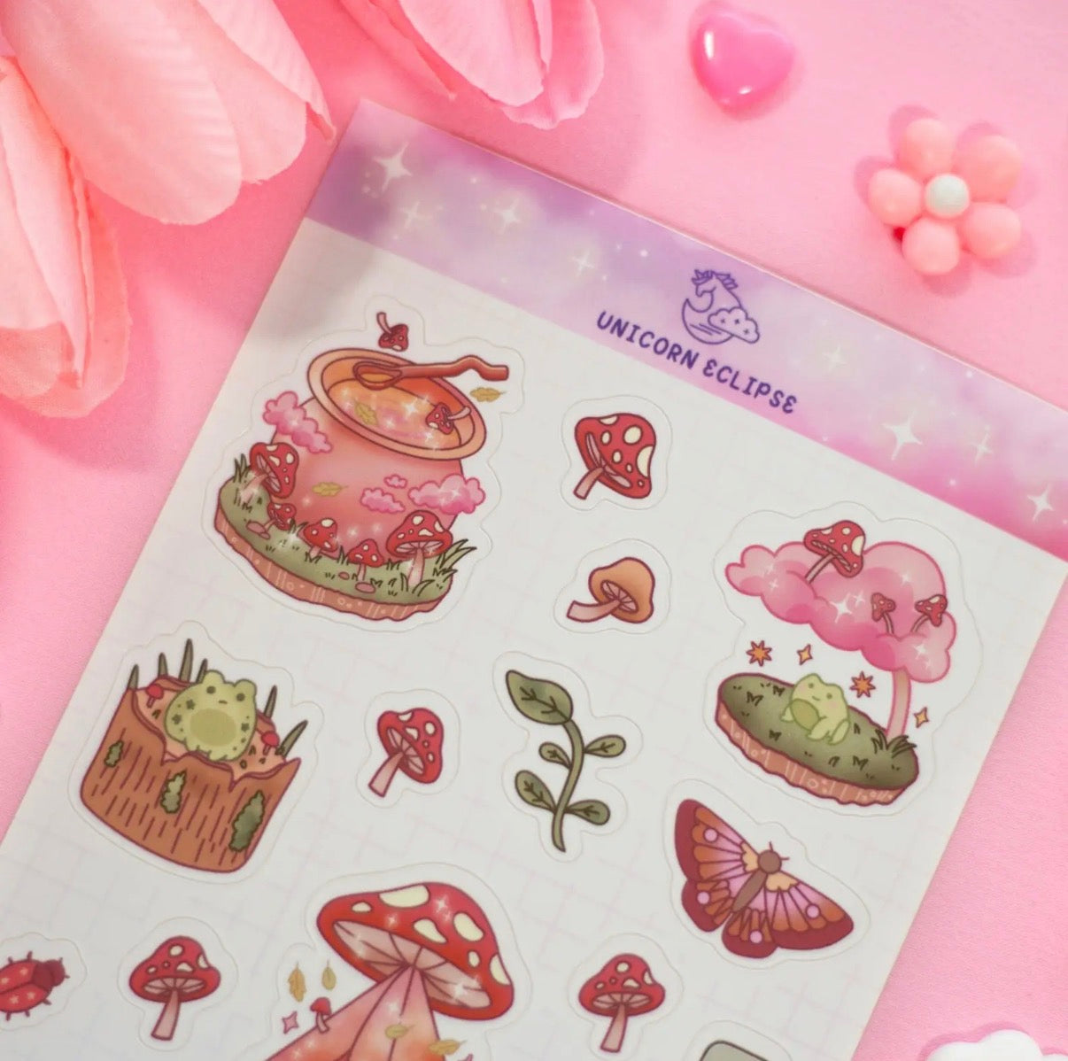 Mushroom Decor Sticker Sheet