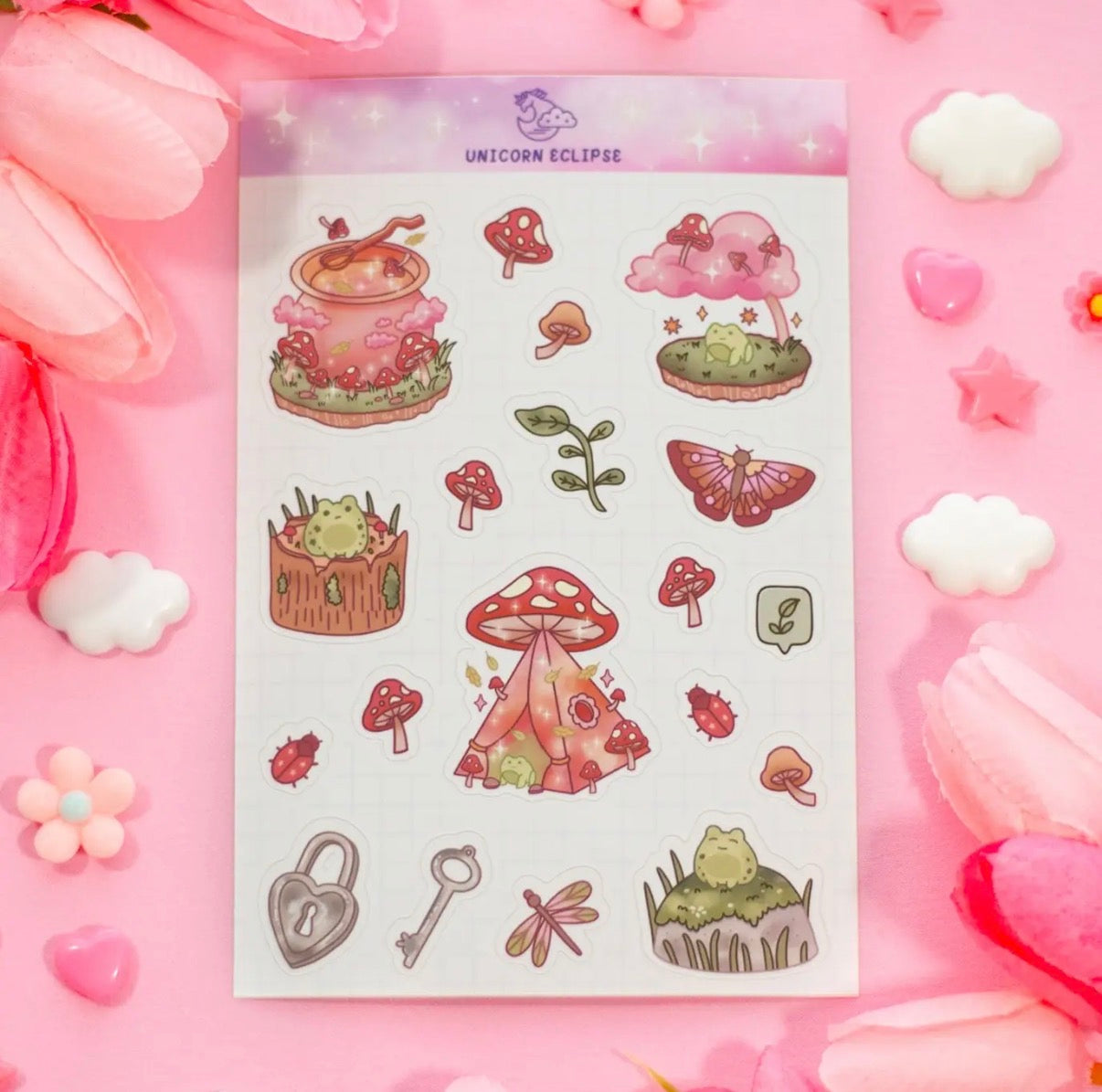 Mushroom Decor Sticker Sheet
