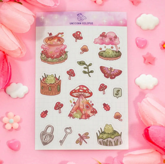 Mushroom Decor Sticker Sheet