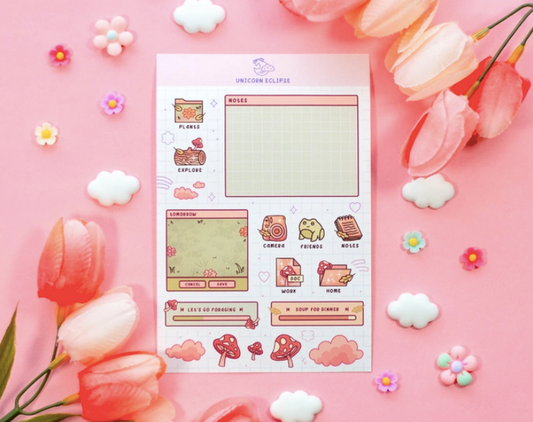 Mushroom Cottagecore Sticker Sheet