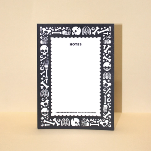 "Skeletal Grave" Spooky Notepad (5x7)