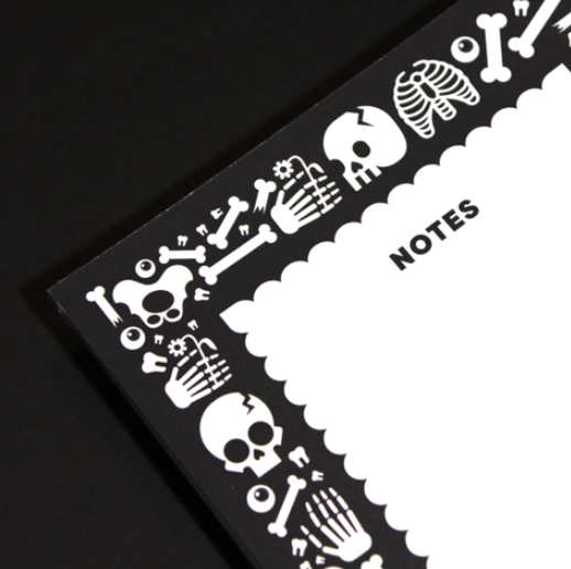 "Skeletal Grave" Spooky Notepad (5x7)