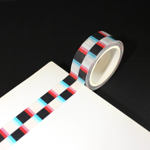 3D Effect Checkerboard Washi Tape