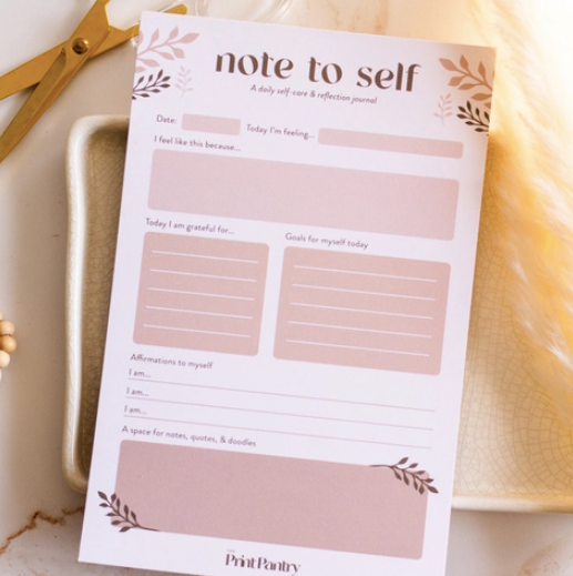 Note To Self Journal Notepad