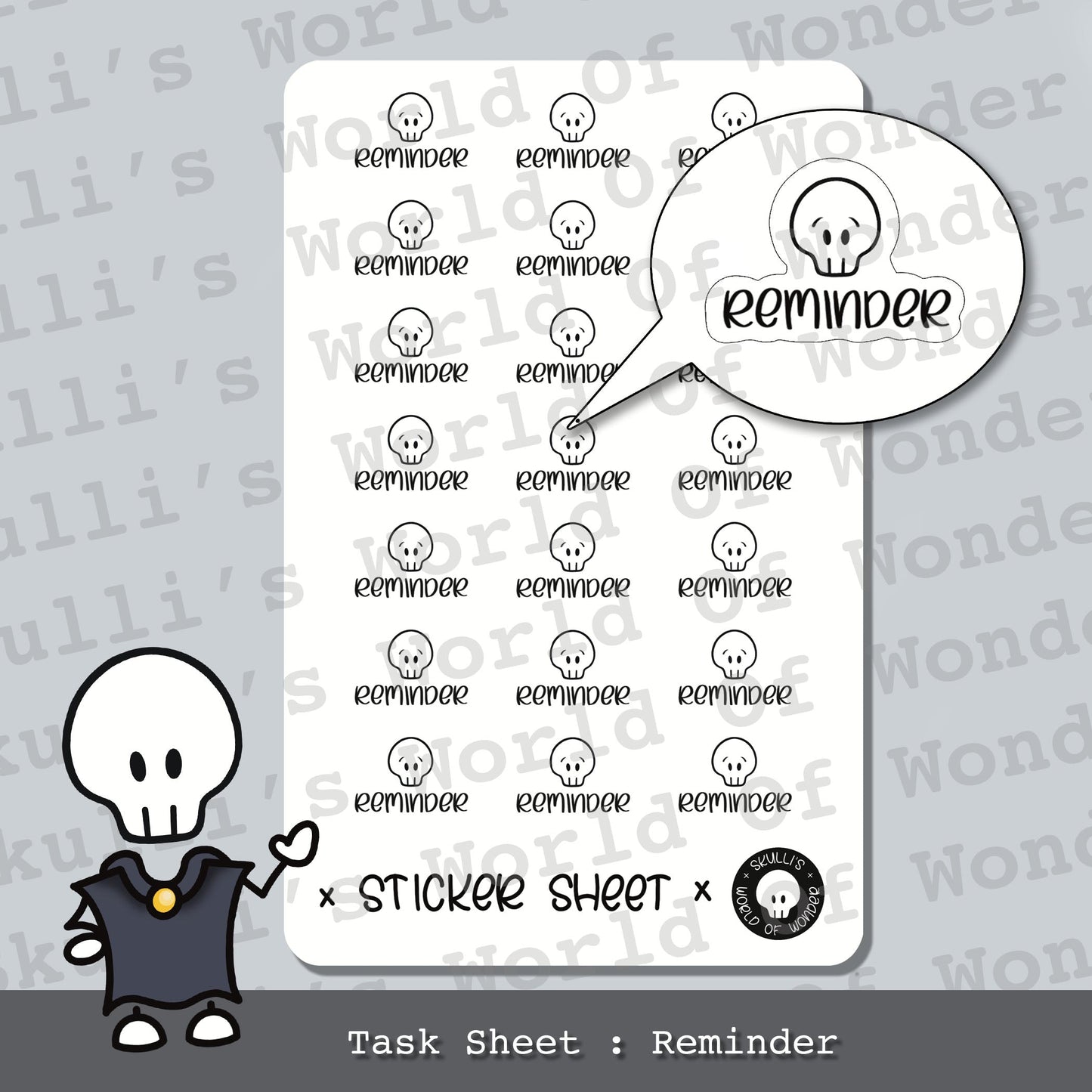 Reminder Task Sheet