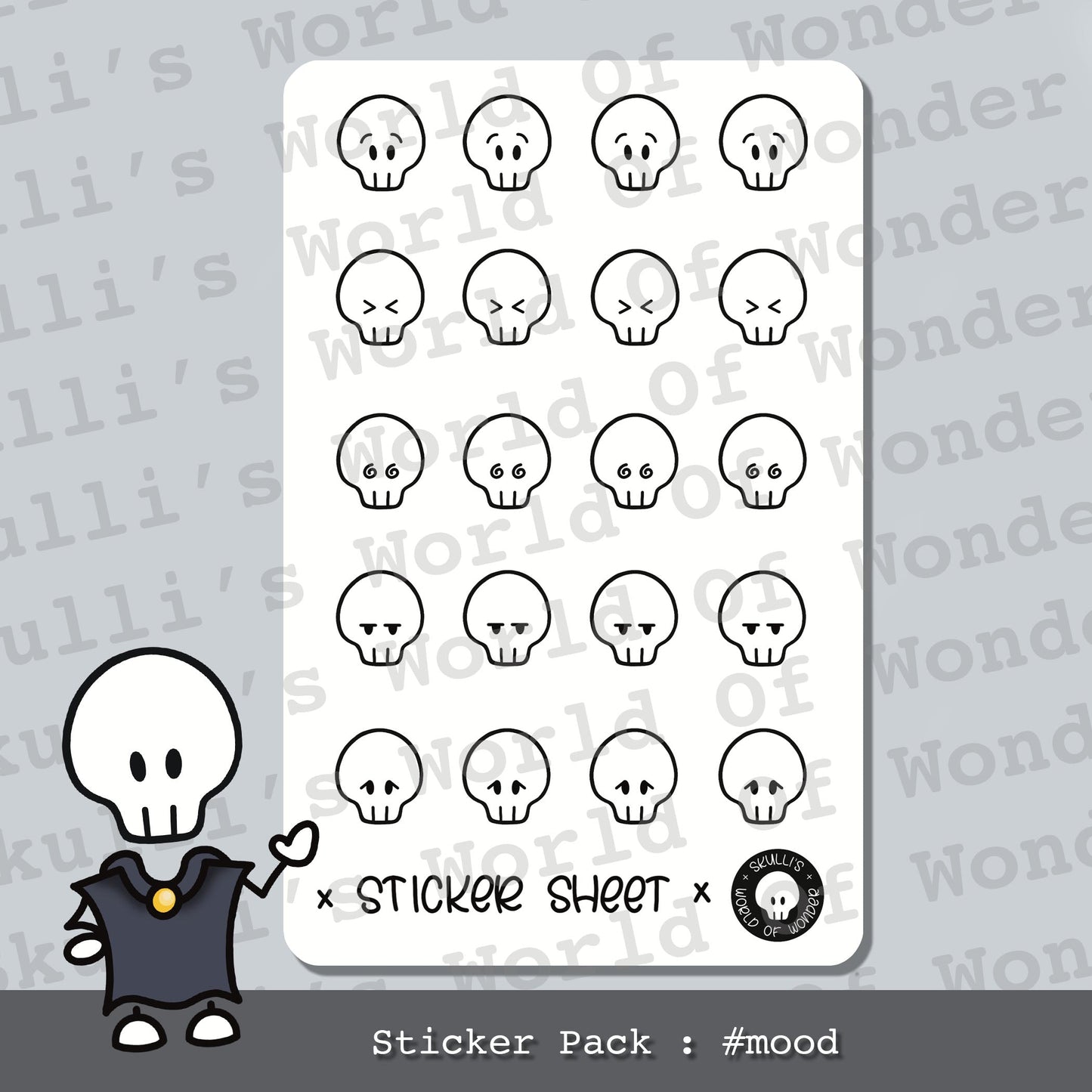 #mood Sticker Sheet Pack